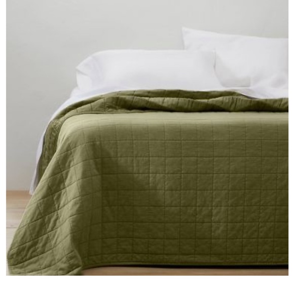 Casaluna Bedding Heavyweight Linen Blend Quilt Casaluna Full Queen Moss Green Poshmark
